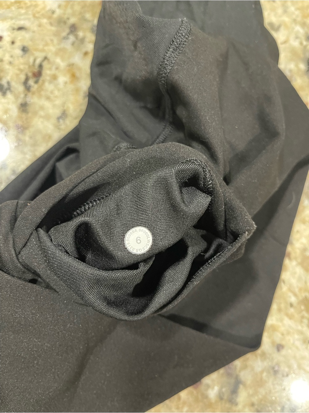 lululemon athletica Black High-Rise Leggings (tall) with Center Logo - Picture 7 of 7